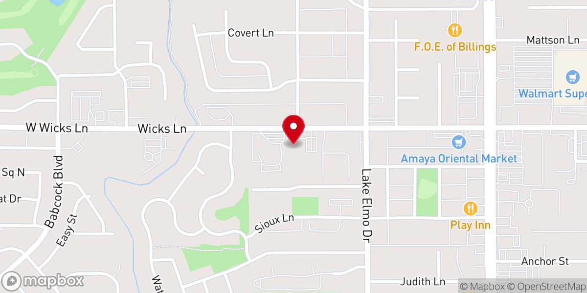 Map showing location of Hope United Methodist Church