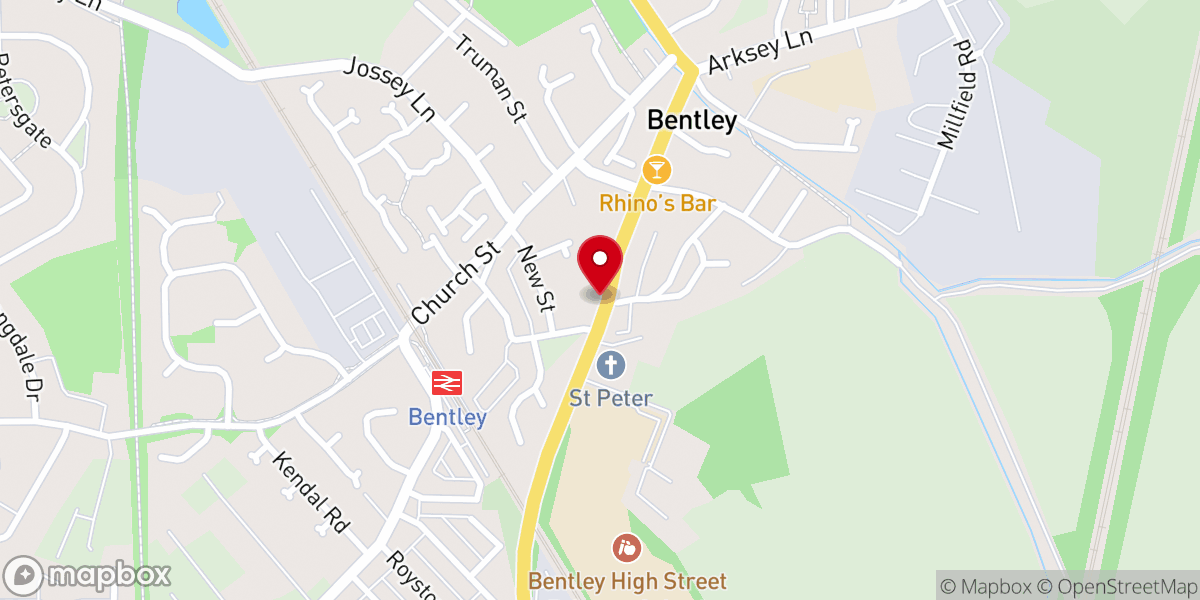 Map showing location of Our Lady of Perpetual Help R C Church