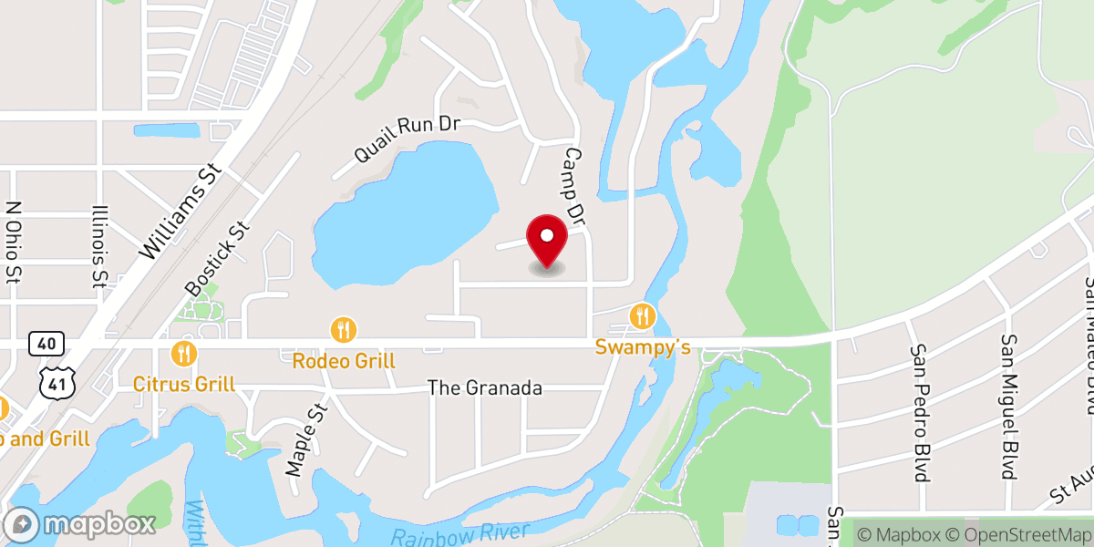 Map showing location of Holy Faith Episcopal Church Memory Garden