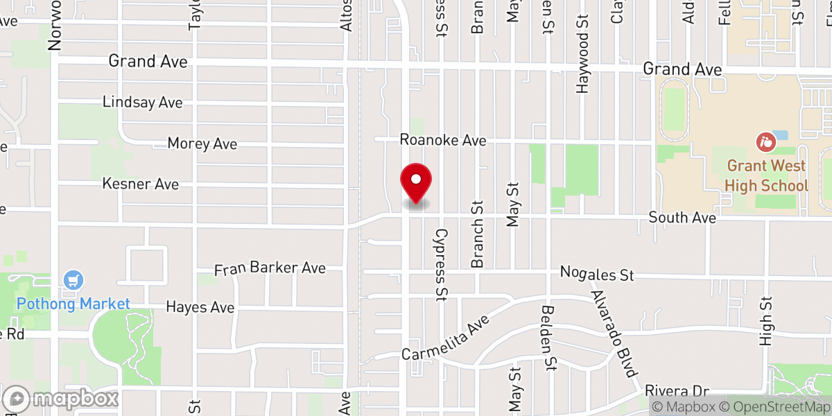 Map showing location of Higher Heights AOH Church