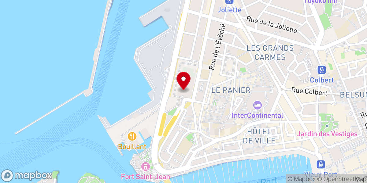 Map showing location of Cathédrale la Major