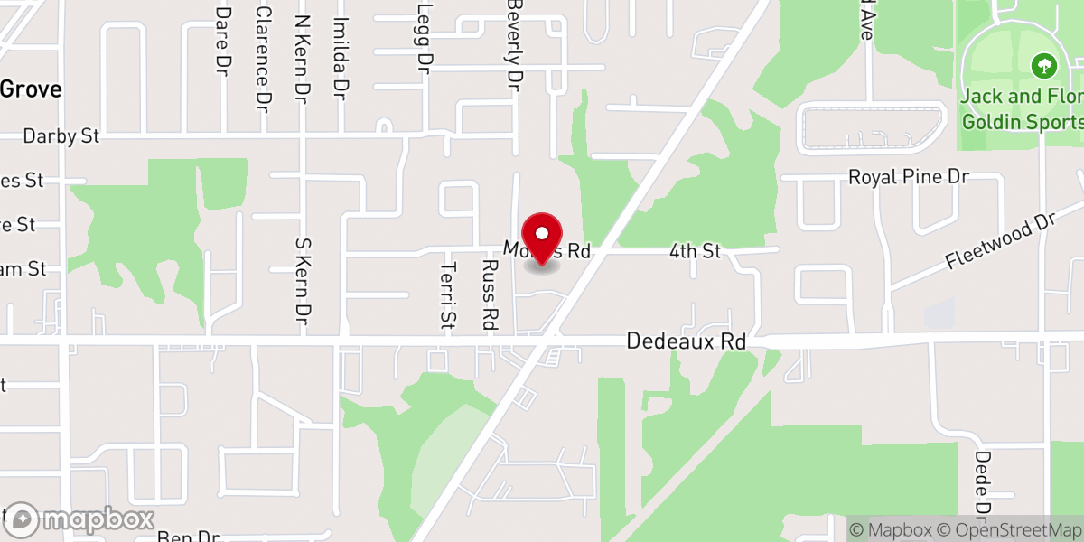 Map showing location of Morris Rd. Church of Christ