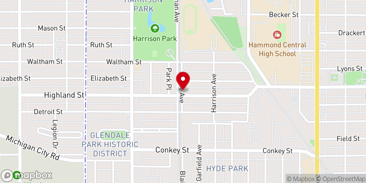 Map showing location of House of Prayer