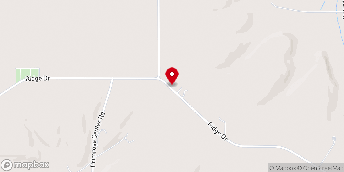 Map showing location of Wisconsin State Historical marker #329: Primrose Lutheran Church