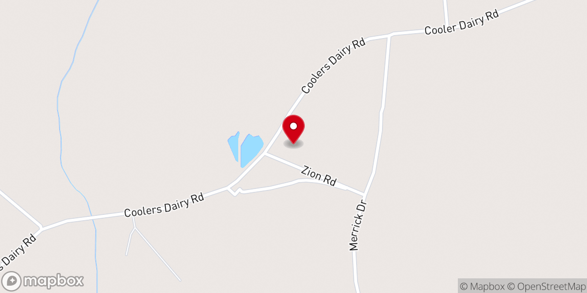 Map showing location of Mt Zion AME Church