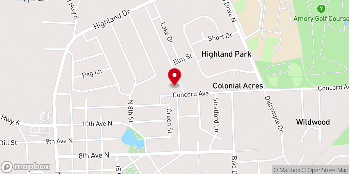 Map showing location of St Andrew's Methodist