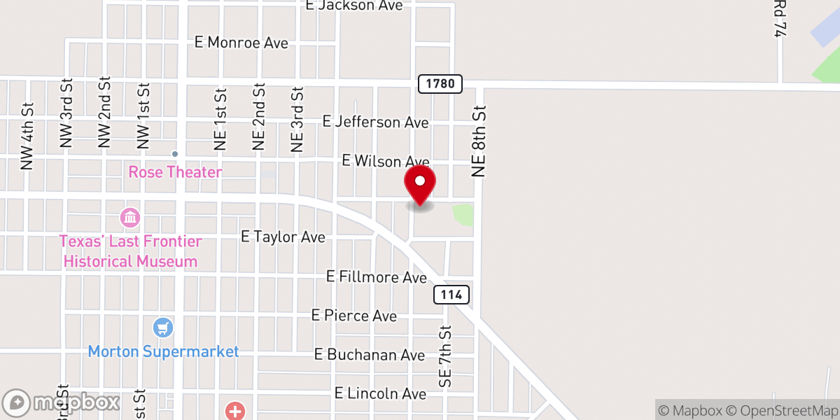 Map showing location of Morton Church of Christ