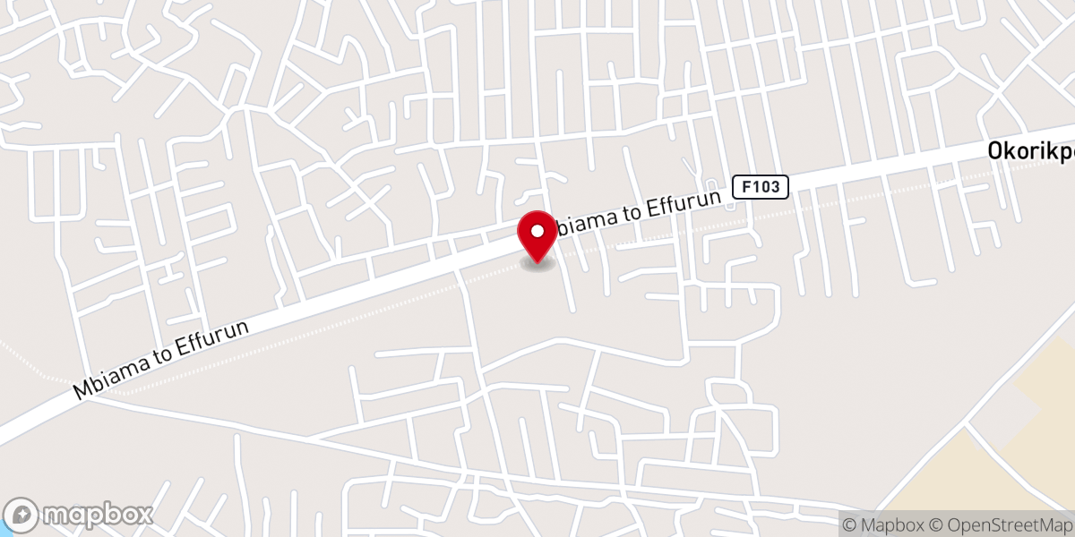 Map showing location of RCCG Peace Assembly