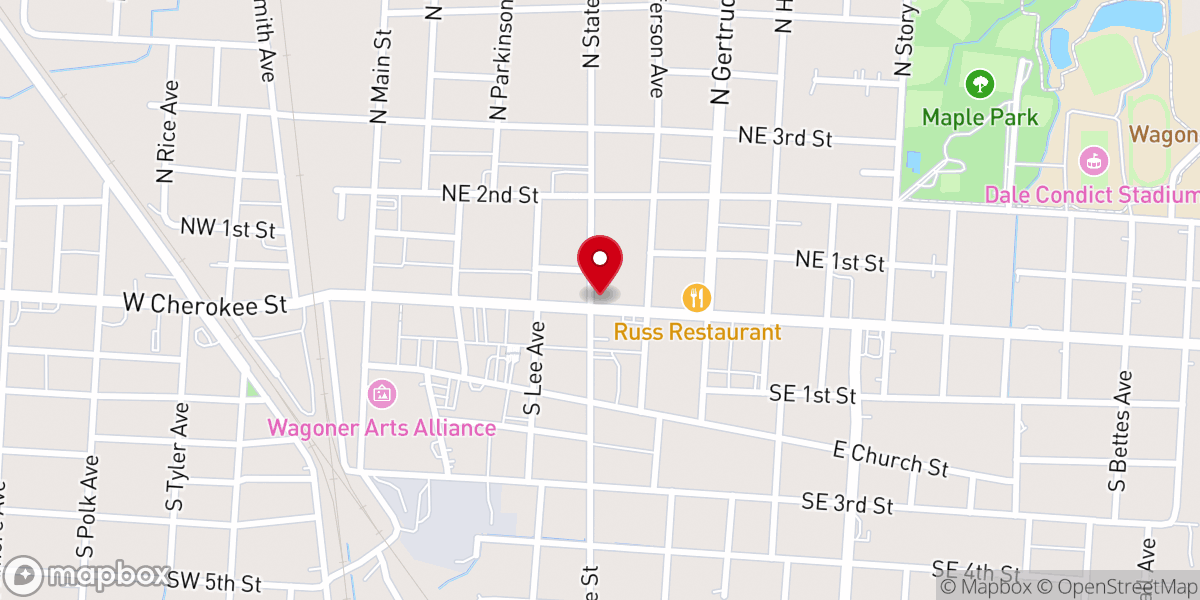 Map showing location of Crossroads Community Church