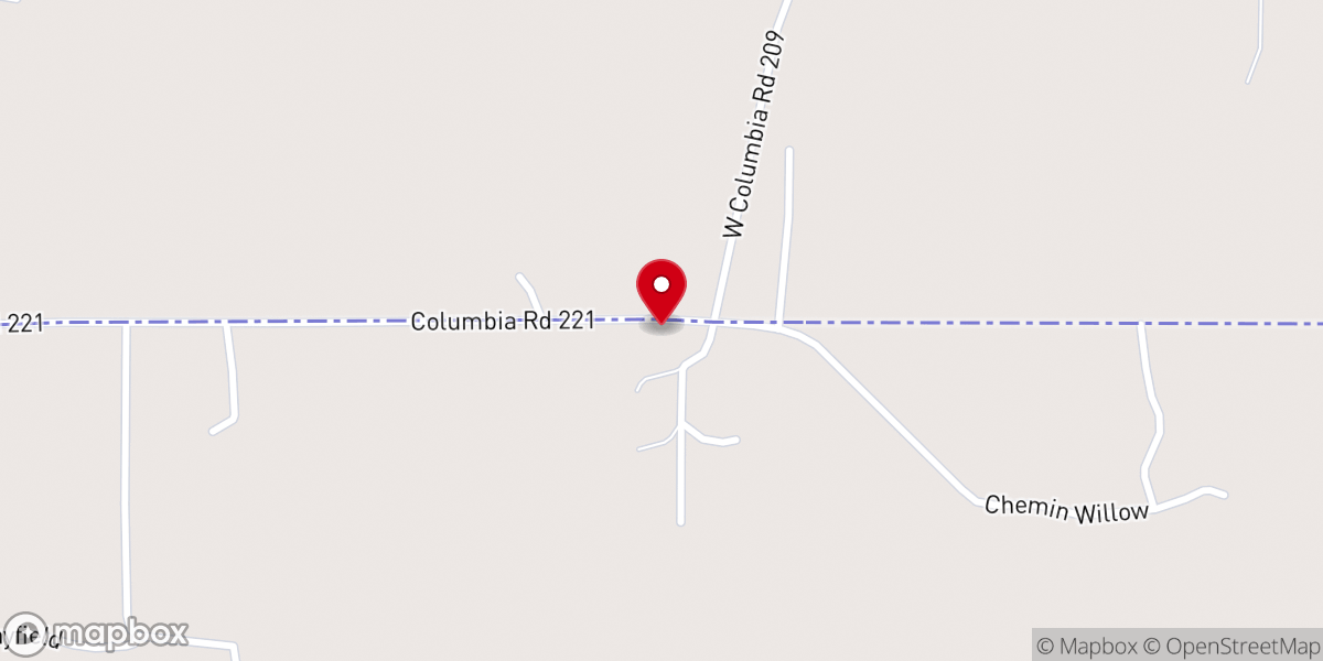 Map showing location of Antioch Church
