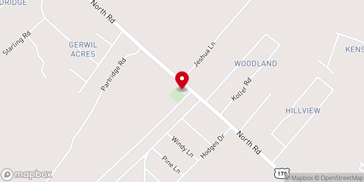 Map showing location of Mt Calvary Baptist Church