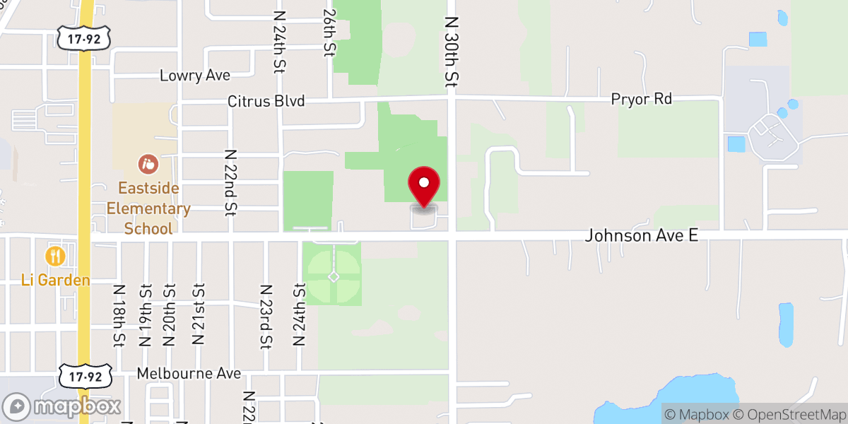Map showing location of Greater Vision Freewill Baptist Church