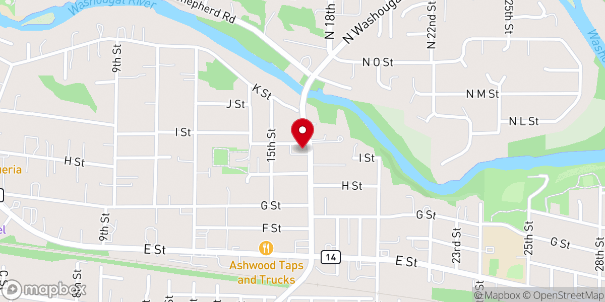 Map showing location of The Salvation Army Washougal Corps