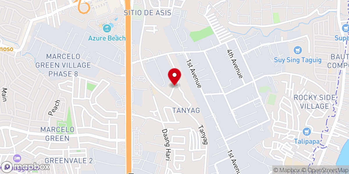 Map showing location of United Pentecostal Church Bagumbayan -Tanyag