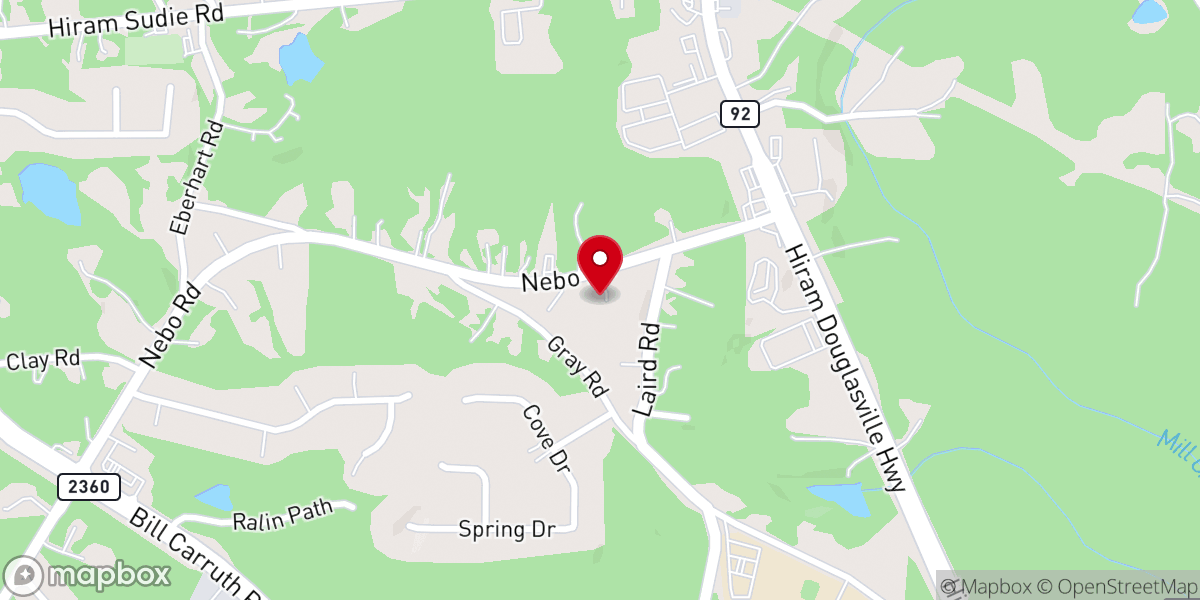 Map showing location of Welcome Baptist Church