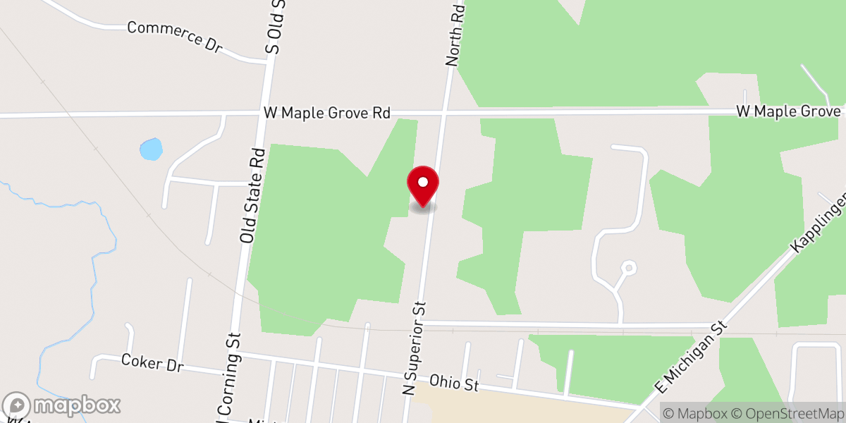 Map showing location of Fumc Parsonage