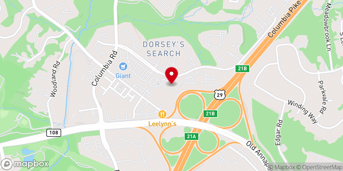 Map showing location of Maryland Baltimore Mission Office