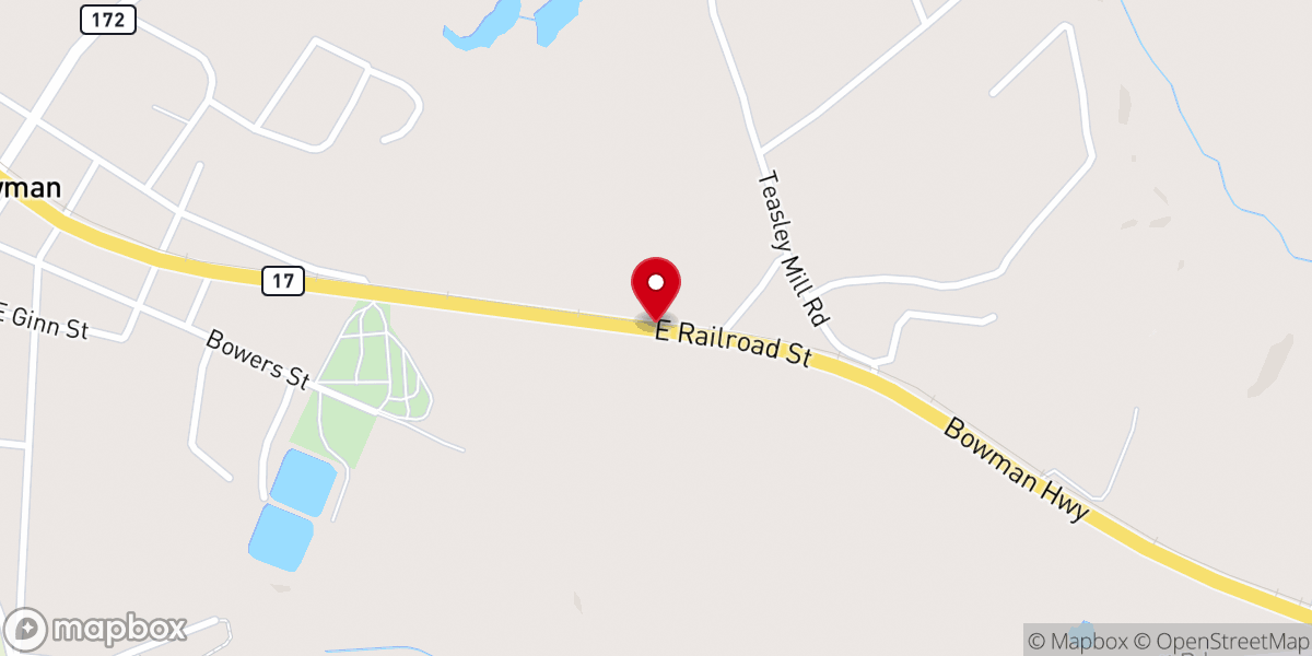Map showing location of Hebron Baptist Association