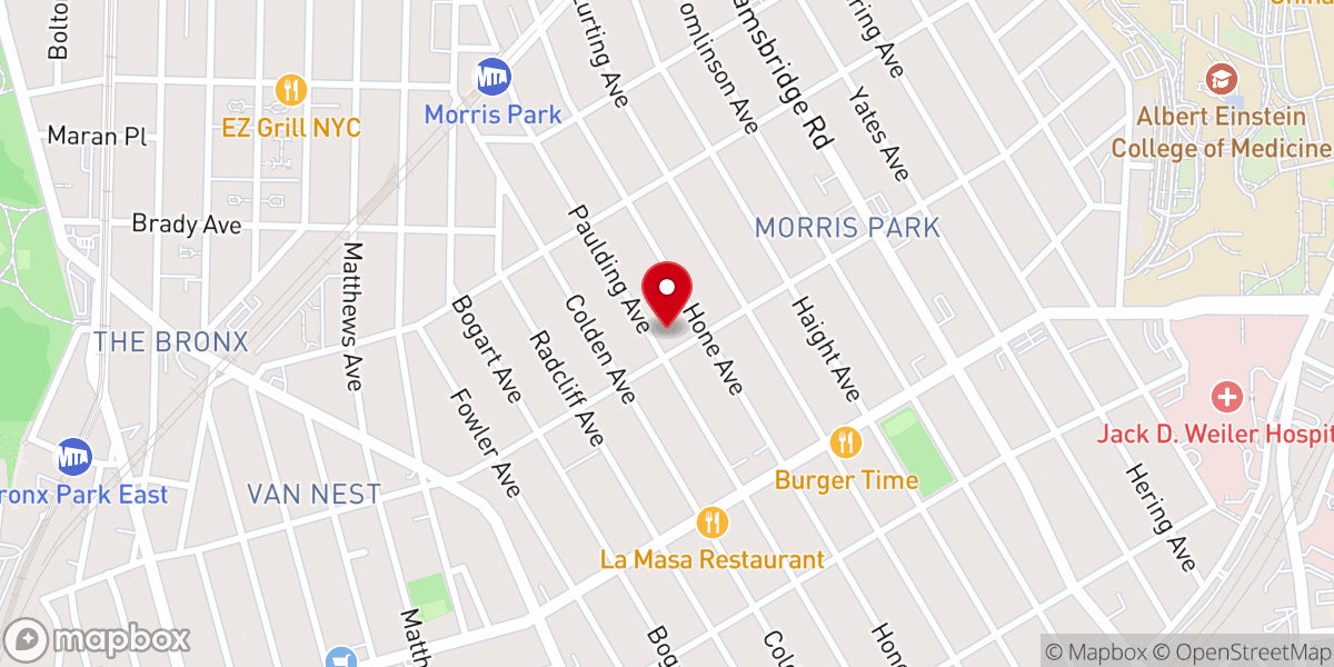 Map showing location of Saint Clare of Assisi Church