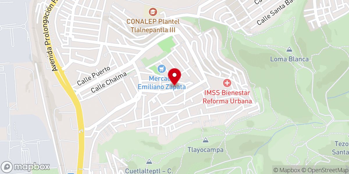 Map showing location of Iglesia Cristiana Pentecostes Roca de Salvacion