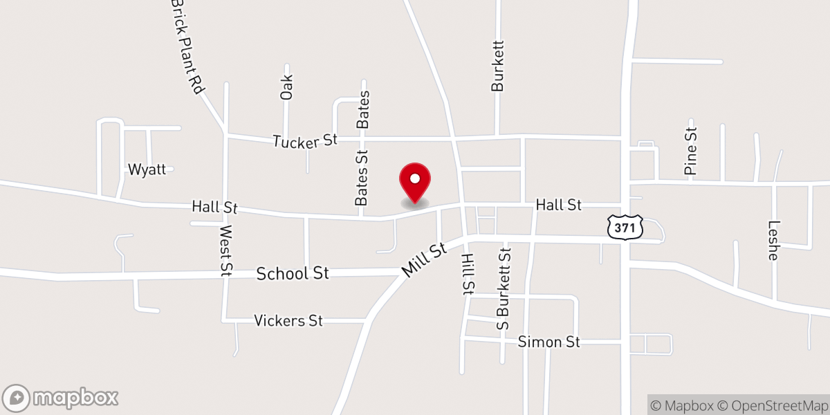 Map showing location of Ringgold City Hall