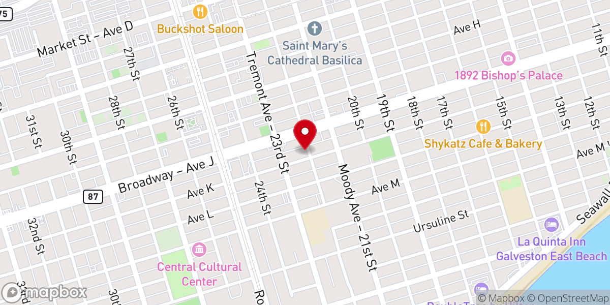 Map showing location of 1859 St. Joseph's Church