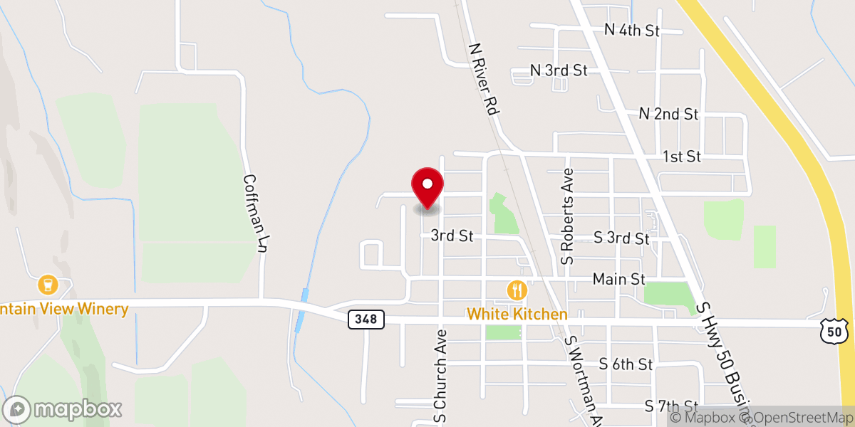 Map showing location of Church of Christ