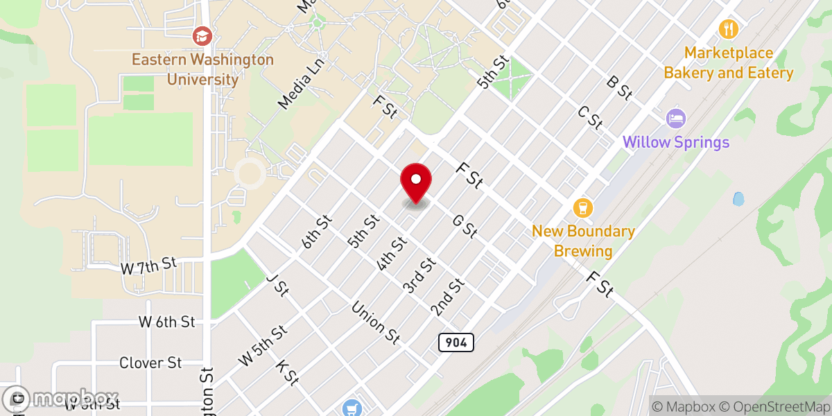 Map showing location of Cheney United Methodist Church