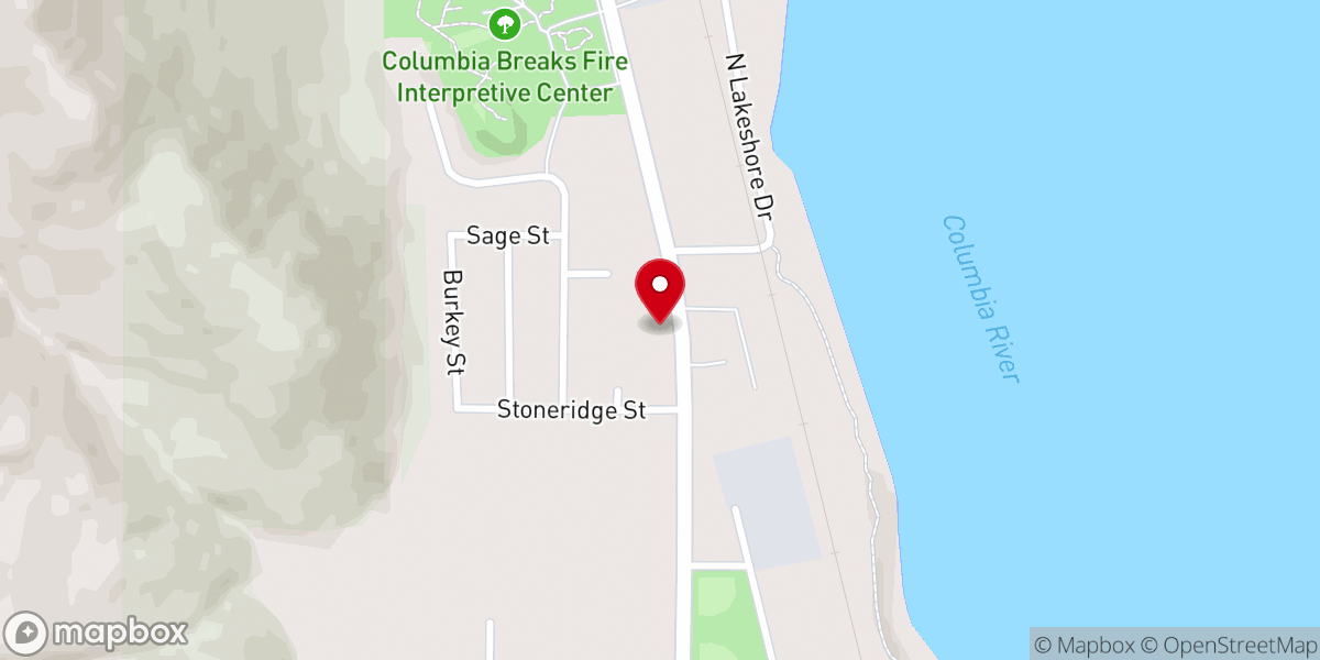 Map showing location of Entiat Warehouse Community Church