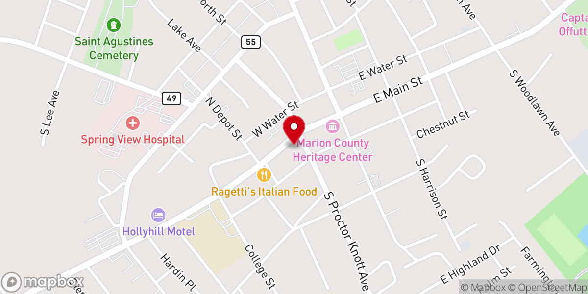 Map showing location of Venue 68