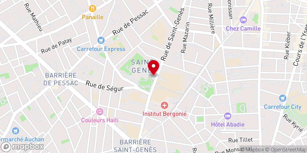 Map showing location of Chapelle de la Vierge Marie