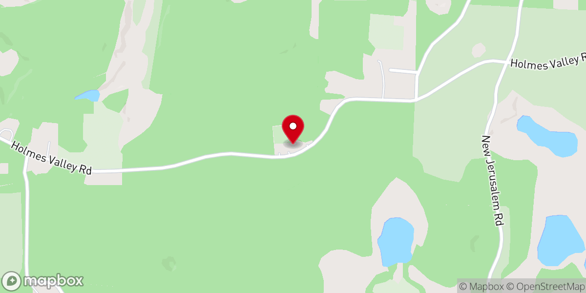 Map showing location of Ebenezer Church