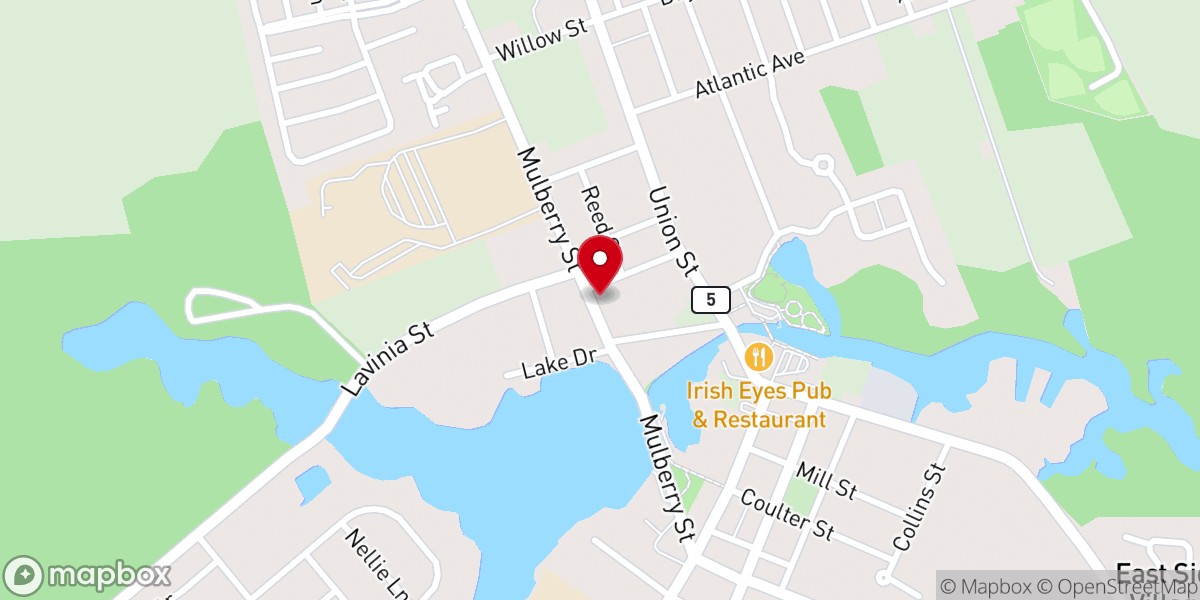 Map showing location of Catholic Charities