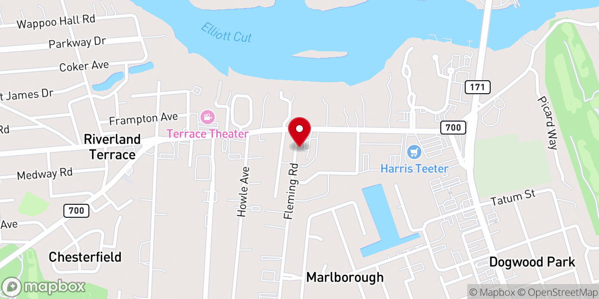 Map showing location of Bethany United Methodist Church