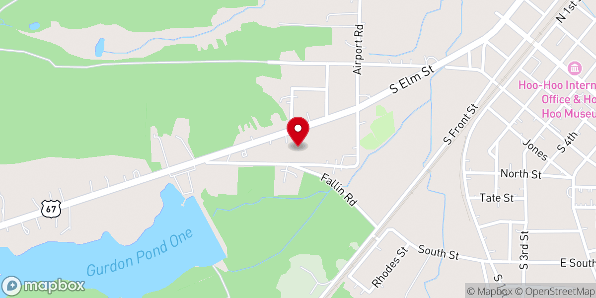 Map showing location of Calvary United Pentecostal Church
