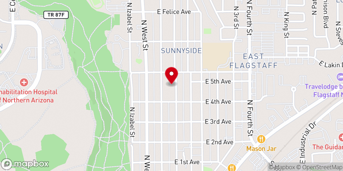 Map showing location of Northern AZ Church of Christ