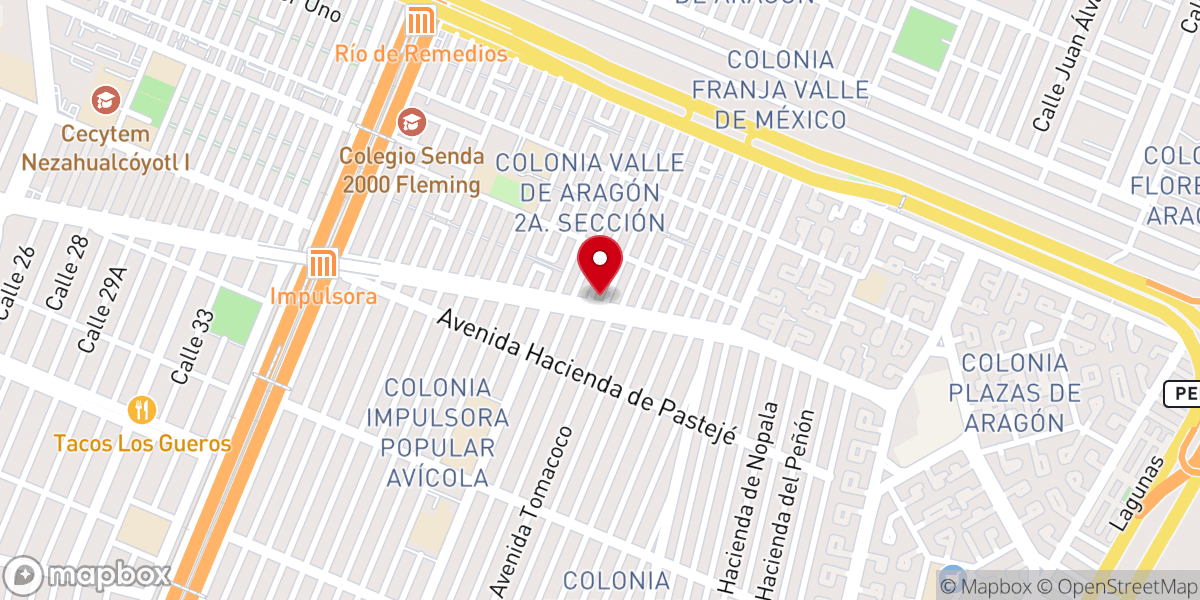 Map showing location of Iglesia Evangelica La Antorcha
