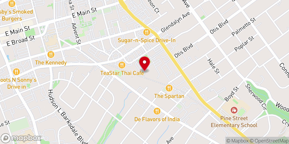 Map showing location of The Vine Church