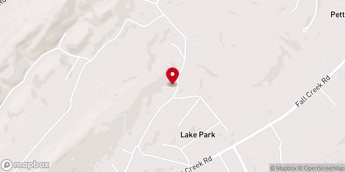 Map showing location of Emory United Methodist Church