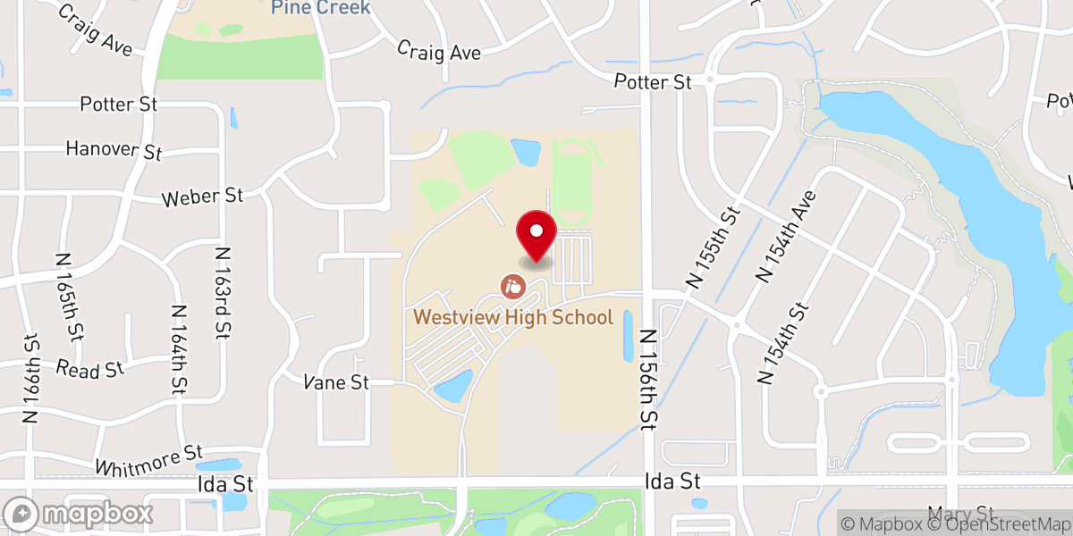 Map showing location of Westview YMCA