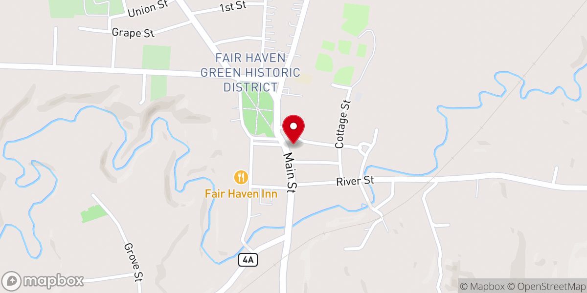 Map showing location of Slate Valley Cares (Fair Haven Concerned)