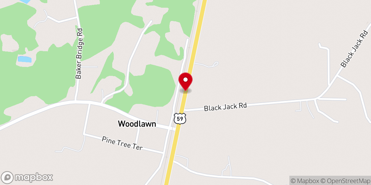 Map showing location of Real Life Pentecostal Church
