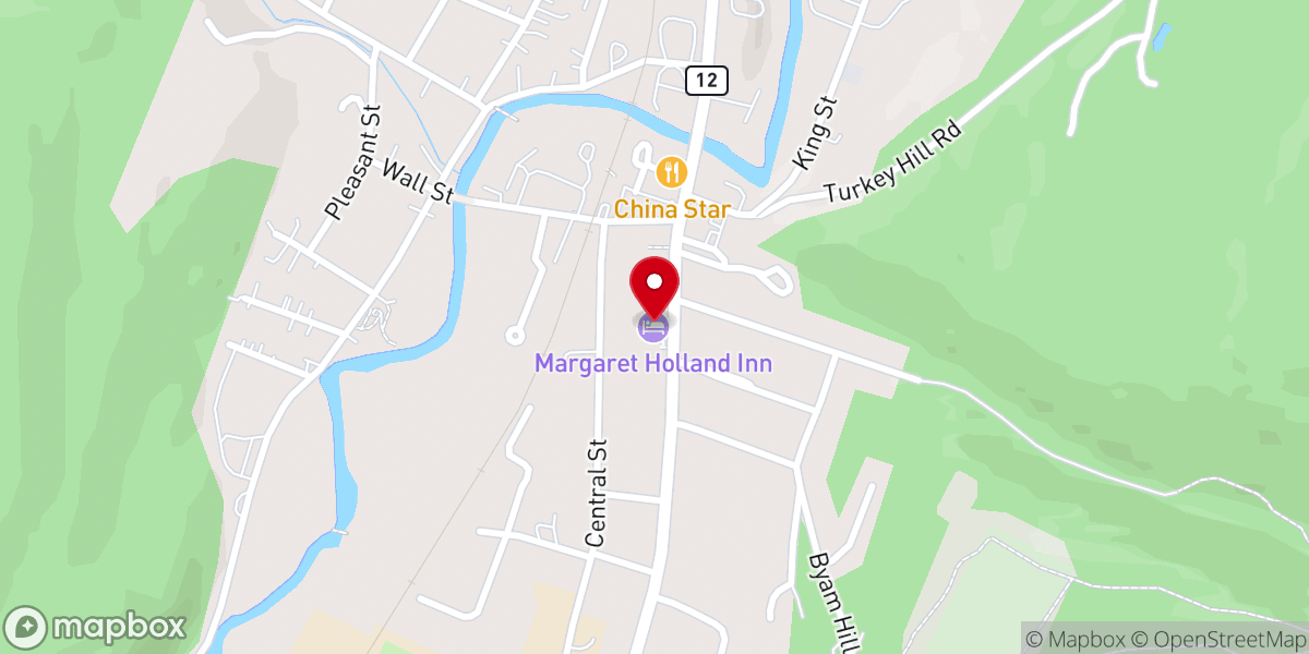 Map showing location of Margaret Holland Inn