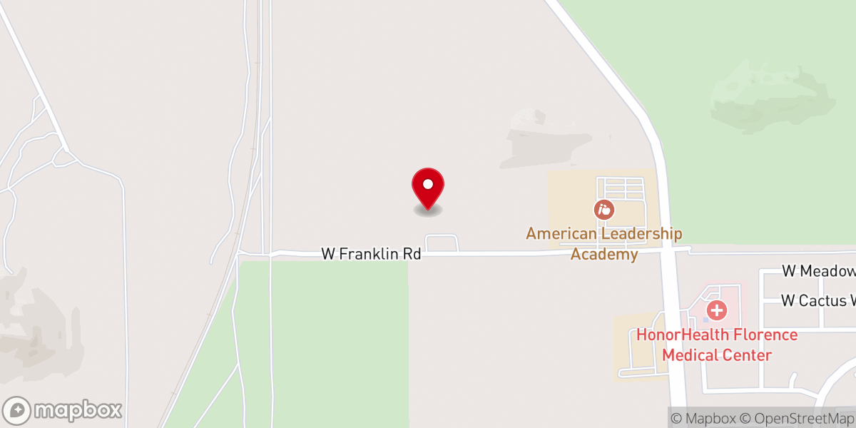 Map showing location of Desert Rock Church