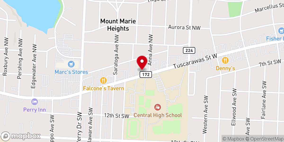 Map showing location of Stark County Christadelphian Ecclesia