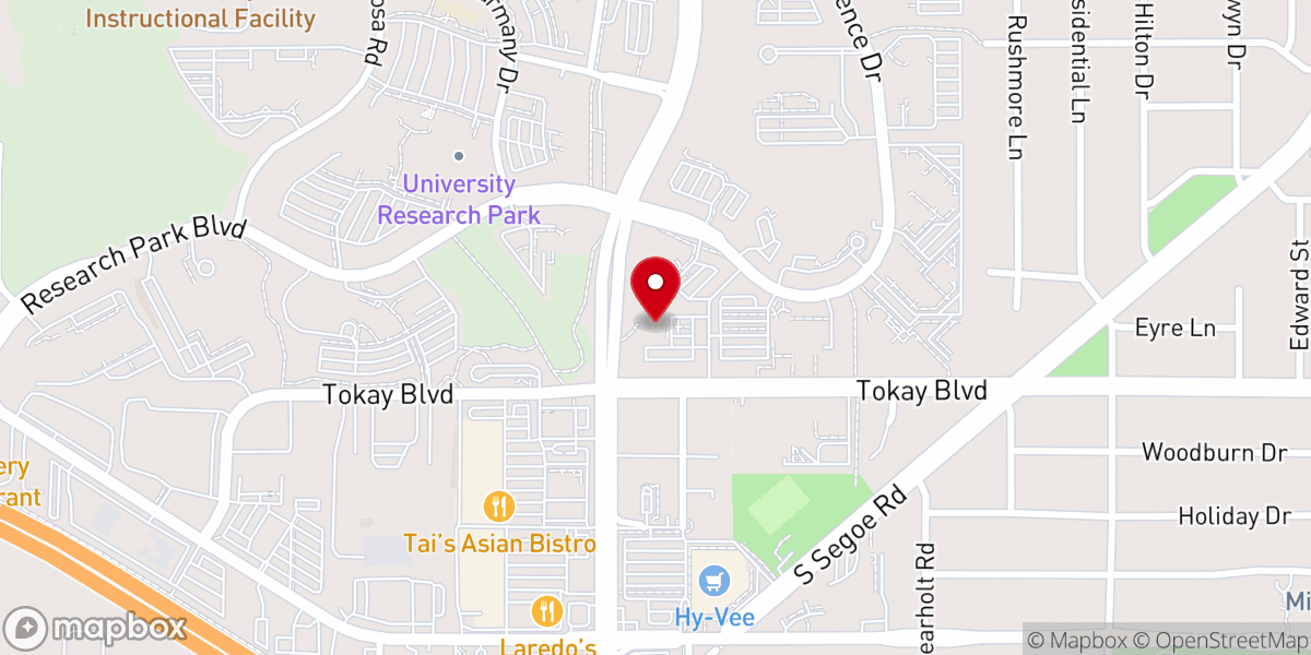 Map showing location of Lake Trails Presbyterian Church