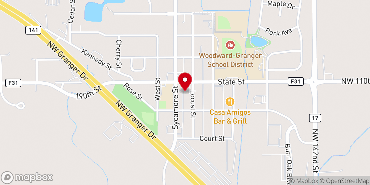 Map showing location of Emmanuel United Methodist Church