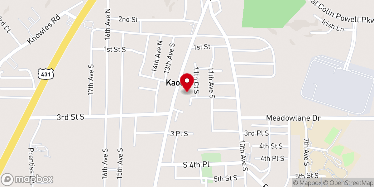 Map showing location of Greater Mt Zion Baptist Church