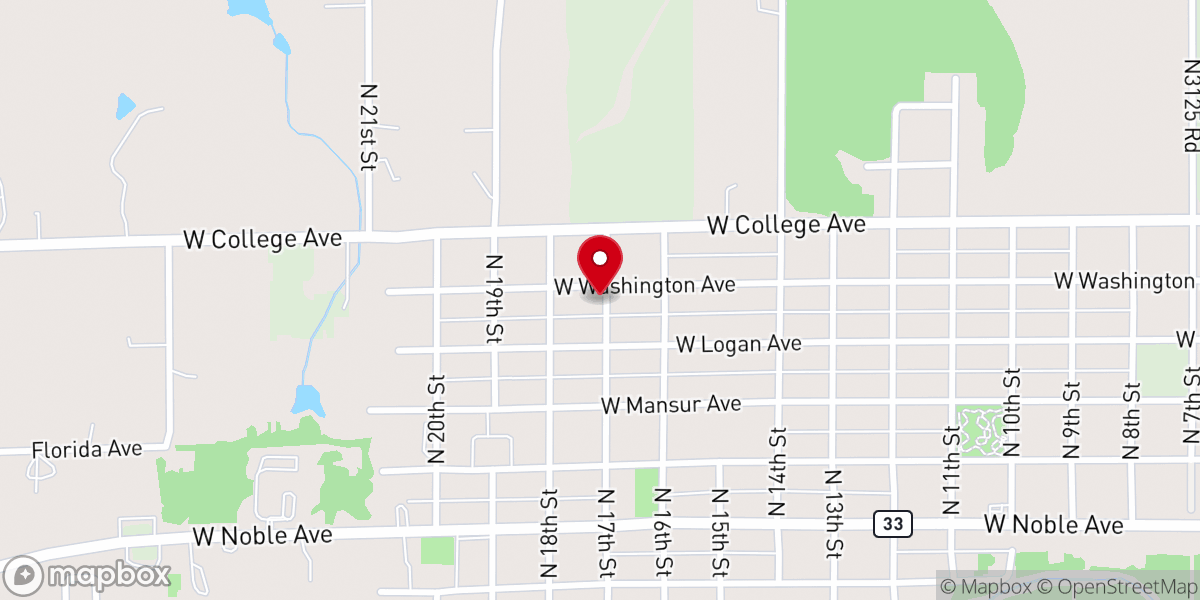 Map showing location of Guthrie Church of God of Prophecy