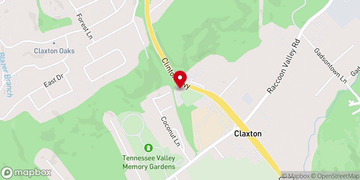 Map showing location of Zion Baptist Church